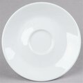 Tuxton China 6 x 0.37 in. Cappuccino Saucer-Porcelain White - 2 Dozen BPE-0631